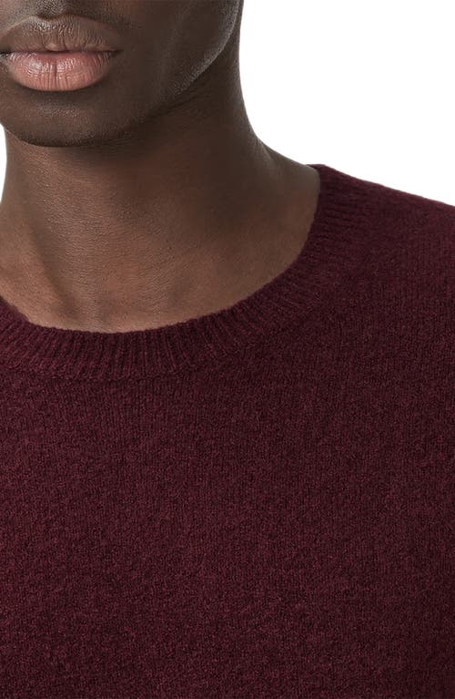 Allsaints Patern Crewneck Sweater In Burgundy