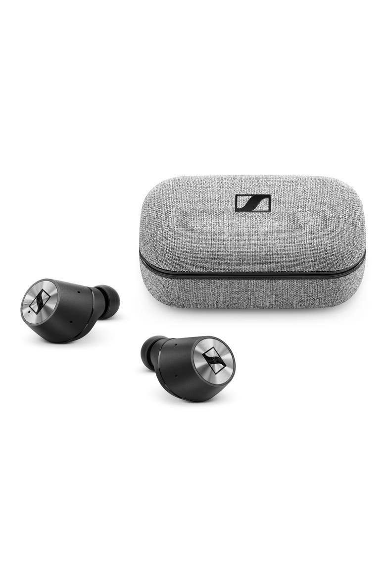 Momentum True Wireless Headphones, Alternate, color, BLACK/ SILVER