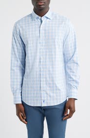 johnnie-O Rafael Everyday Performance Plaid Button-Up Shirt