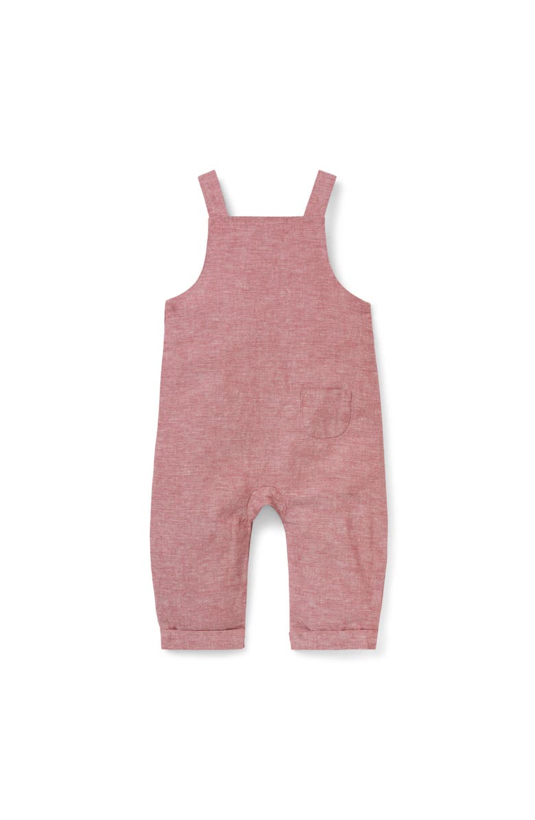 Janie and Jack Baby Cowboy Linen-Cotton Overall, Alternate, color, Metallic Rust/Copper