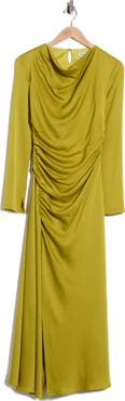 Simkhai Odessa Long Sleeve Ruched Maxi Dress