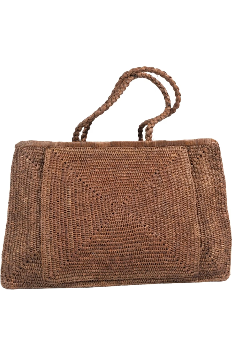 Zanatany Concepts Clipa (XXL) Raffia Beach Yoga Tote Bag, Main, color, Caramel