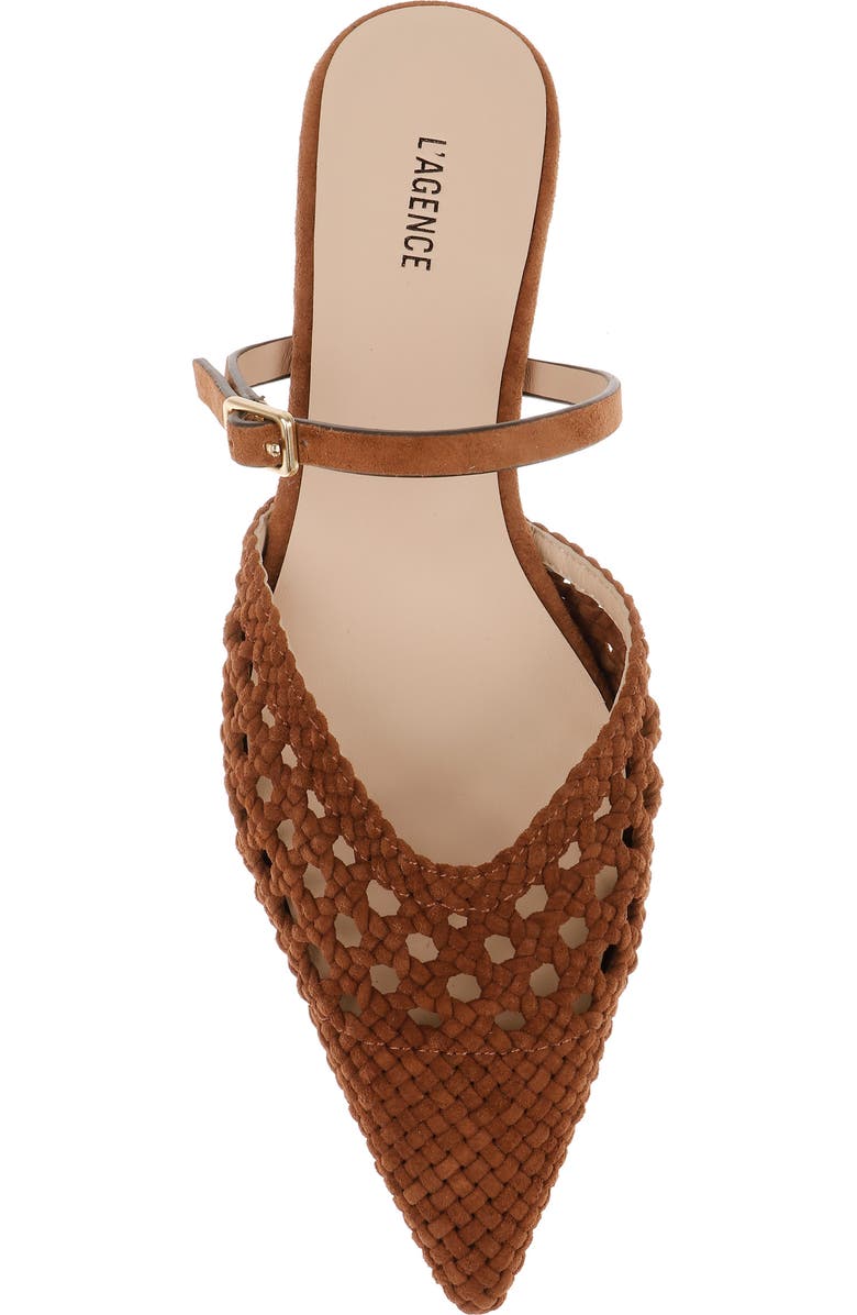 L'AGENCE Jacklyn Mary Jane Pointed Cap Toe Mule, Alternate, color, Buckskin Suede