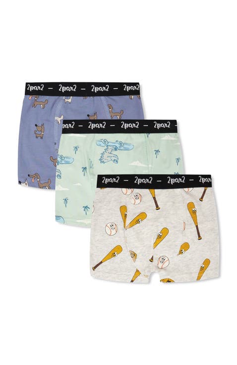 Organic Cotton Boxers Pack Of 3 (Toddler, Little Kid & Big Kid)