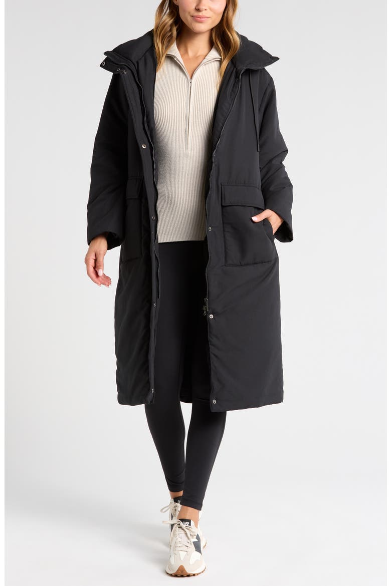Duvet Insulated Coat, Main, color, BLACK