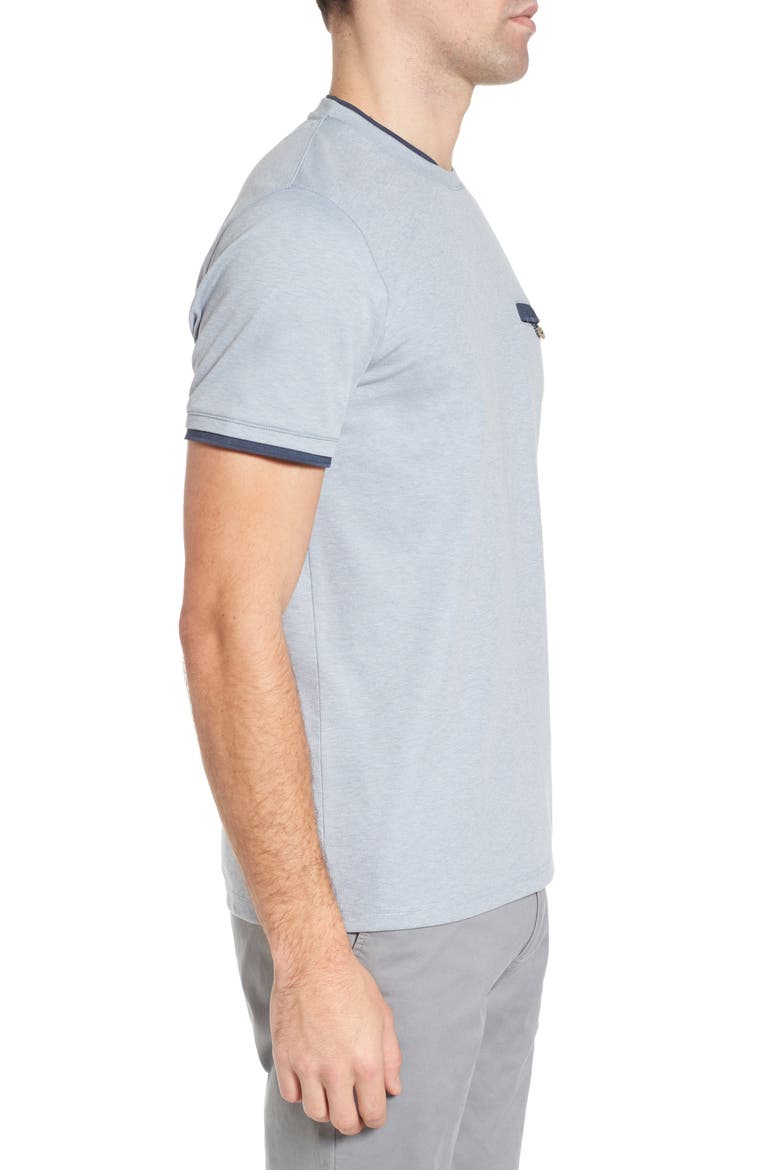 Climb Mouline Layered Pocket T-Shirt, Alternate, color, LIGHT BLUE
