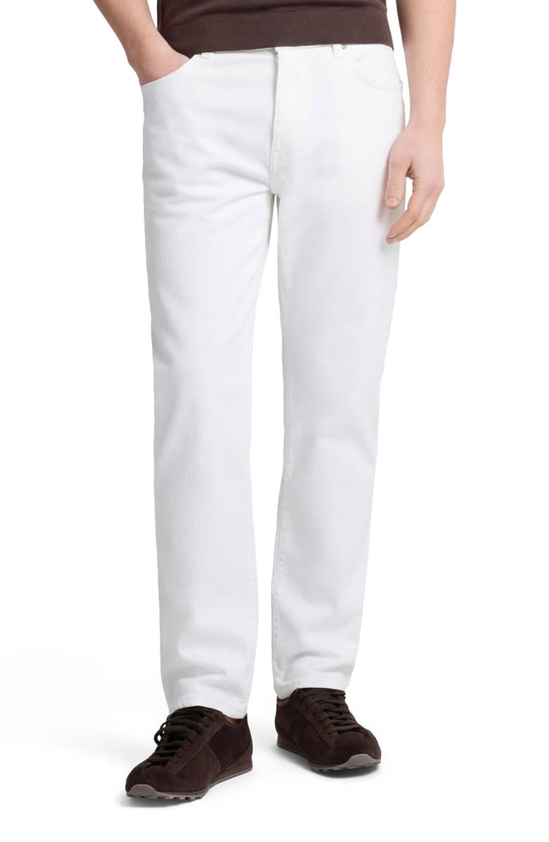 Onia Linen Denim 5 Pocket Pant, Alternate, color, White