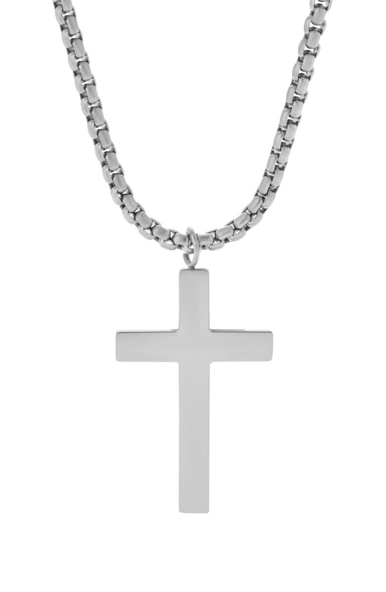 Brook and York Men's Cross Pendant Necklace, Alternate, color,
