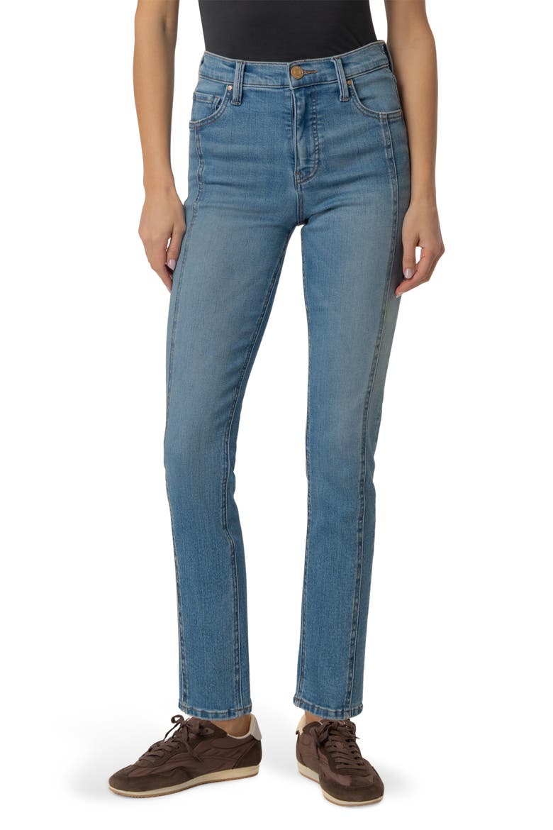 Blair High Waist Straight Leg Jeans, Main, color, EXHIBITING