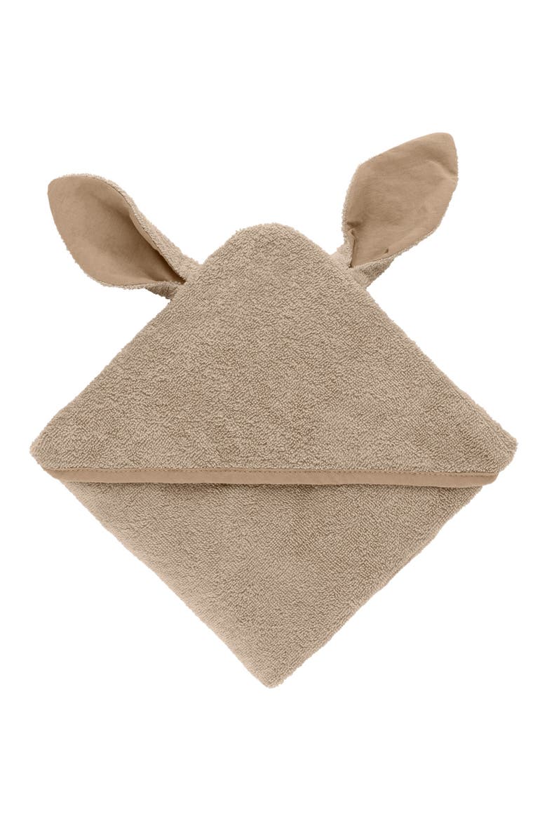 Kids' Kangaroo Hooded Towel, Alternate, color, VANILLA