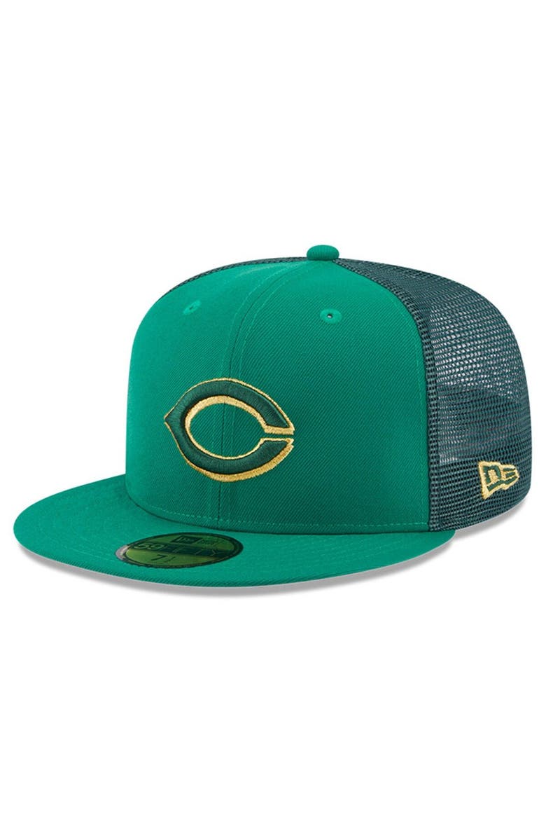New Era Men's New Era Kelly Green Cincinnati Reds 2023 St. Patrick's Day 59FIFTY Fitted Hat, Alternate, color,