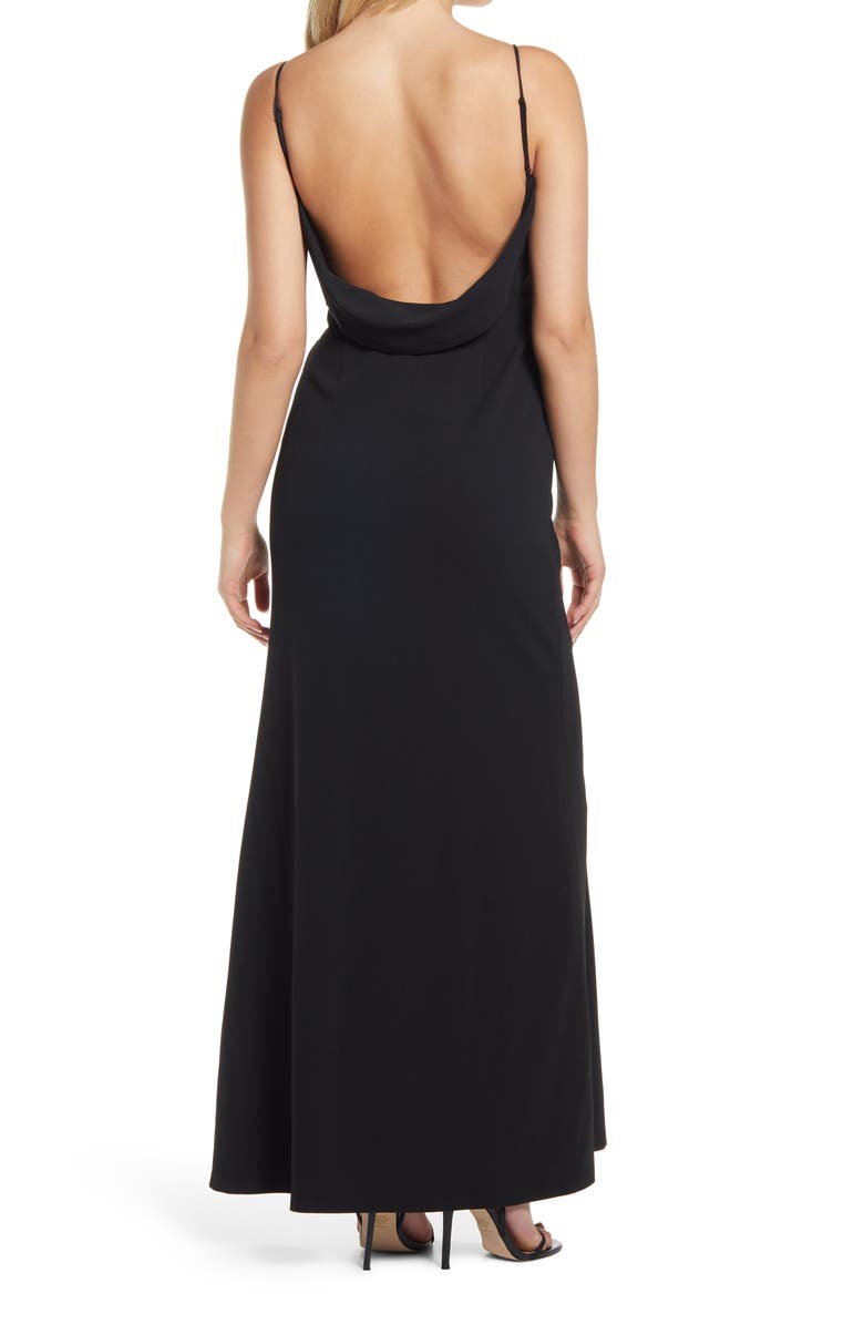 WAYF The Abigal Cowl Back Side Slit Gown, Alternate, color, 