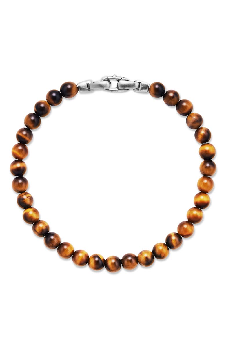 David Yurman Tiger's Eye Spiritual Bead Bracelet, Alternate, color, Tigers Eye