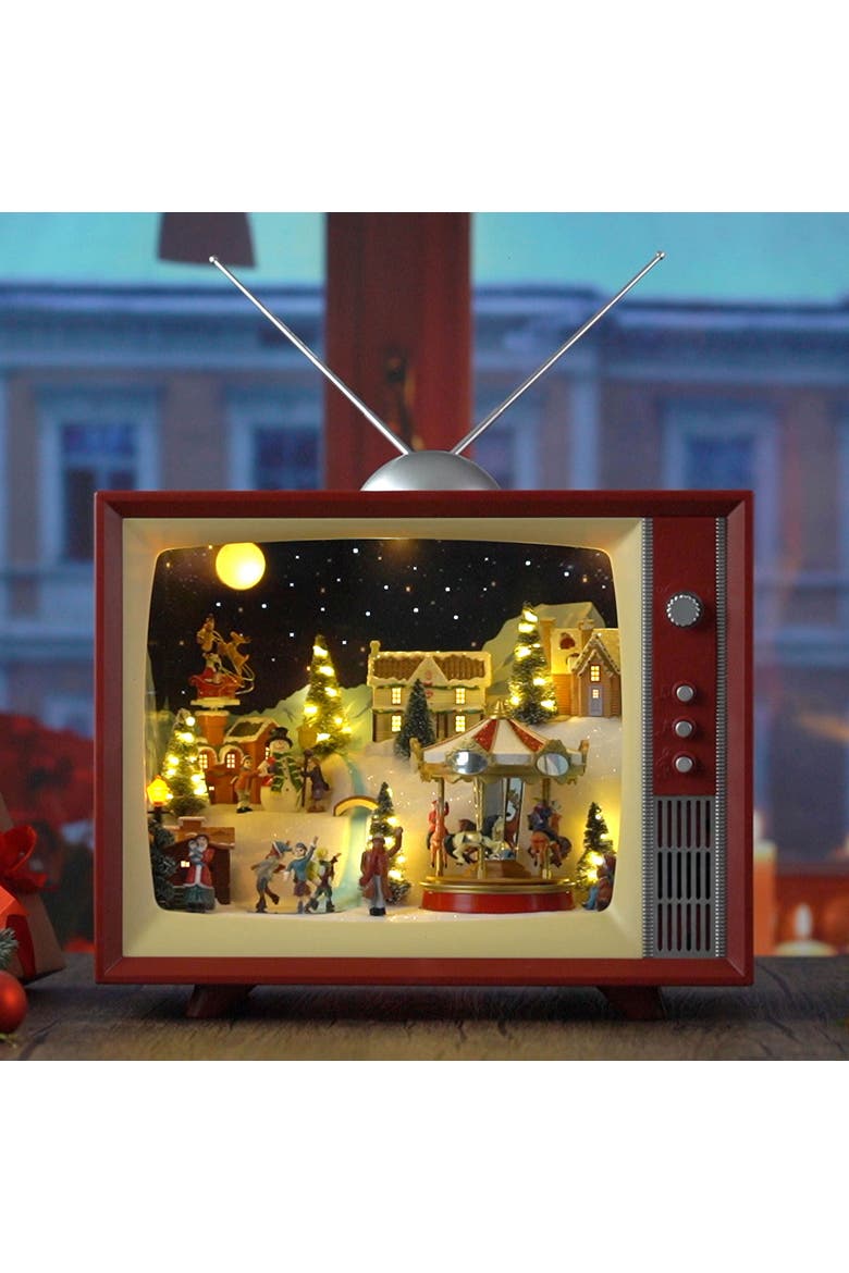 15 in. Animated Vintage Television, Alternate, color, Multicolor