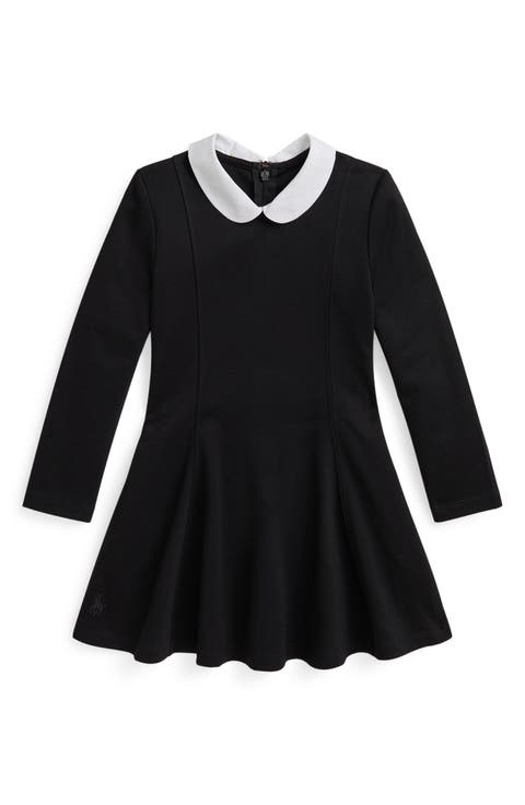Kids' Long Sleeve Ponte Roma Dress (Toddler, Little Kid)