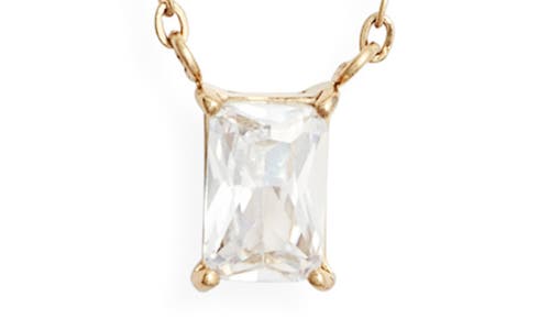 Nordstrom Set Of 2 Curb Chain & Cubic Zirconia Pendant Necklaces In Gold