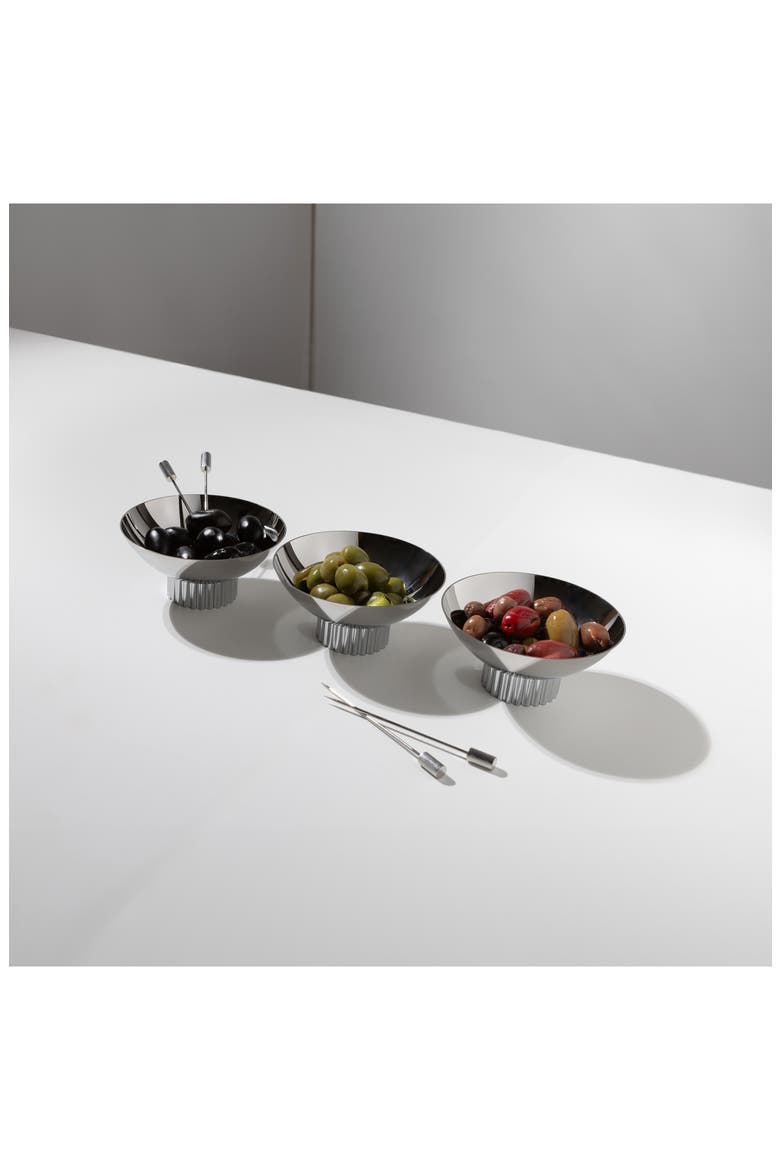 Striations Trio Bowl, Alternate, color, SILVER