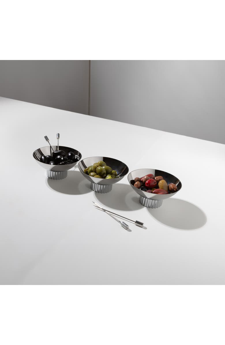 ANNA New York Striations Trio Bowl, Alternate, color, Silver