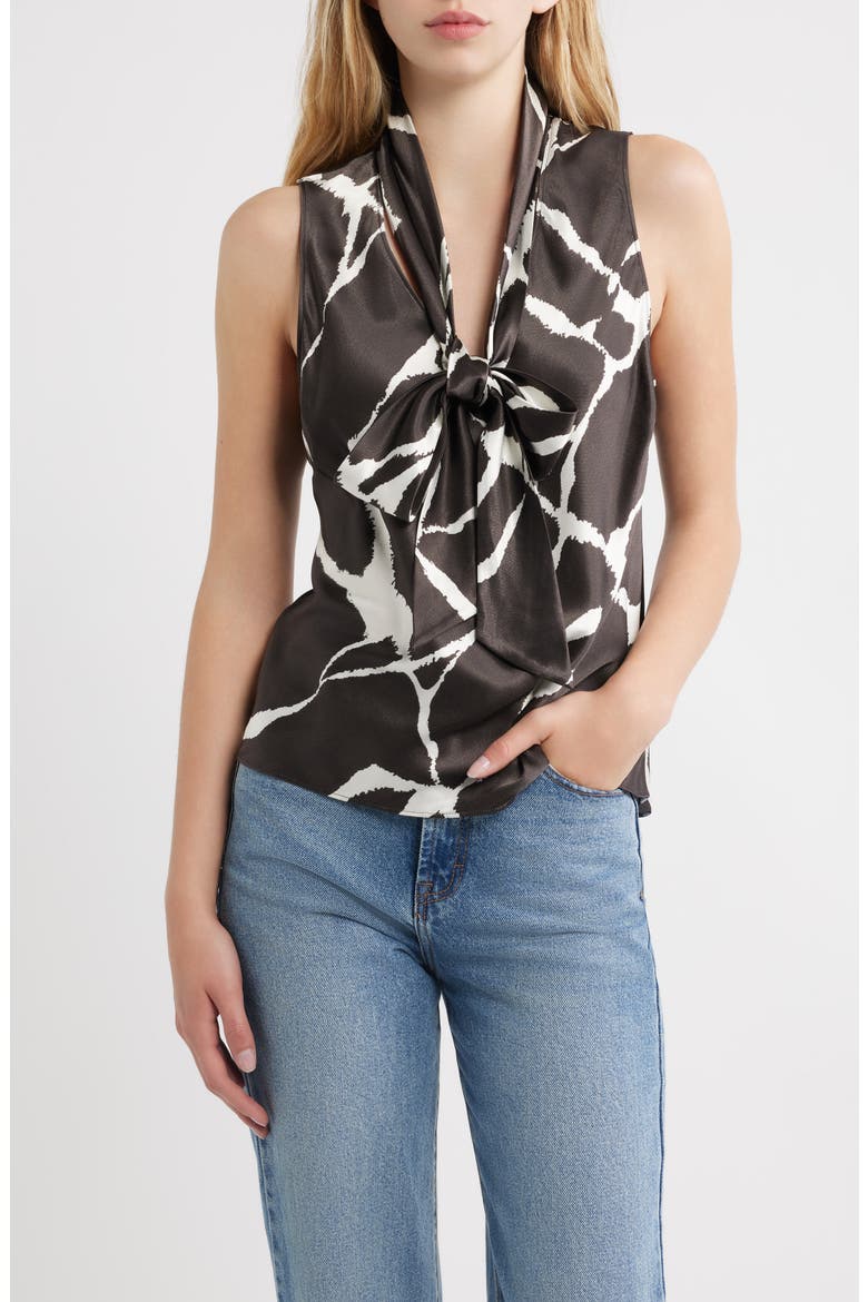 Poppy Tie Neck Sleeveless Top, Main, color, RIFT