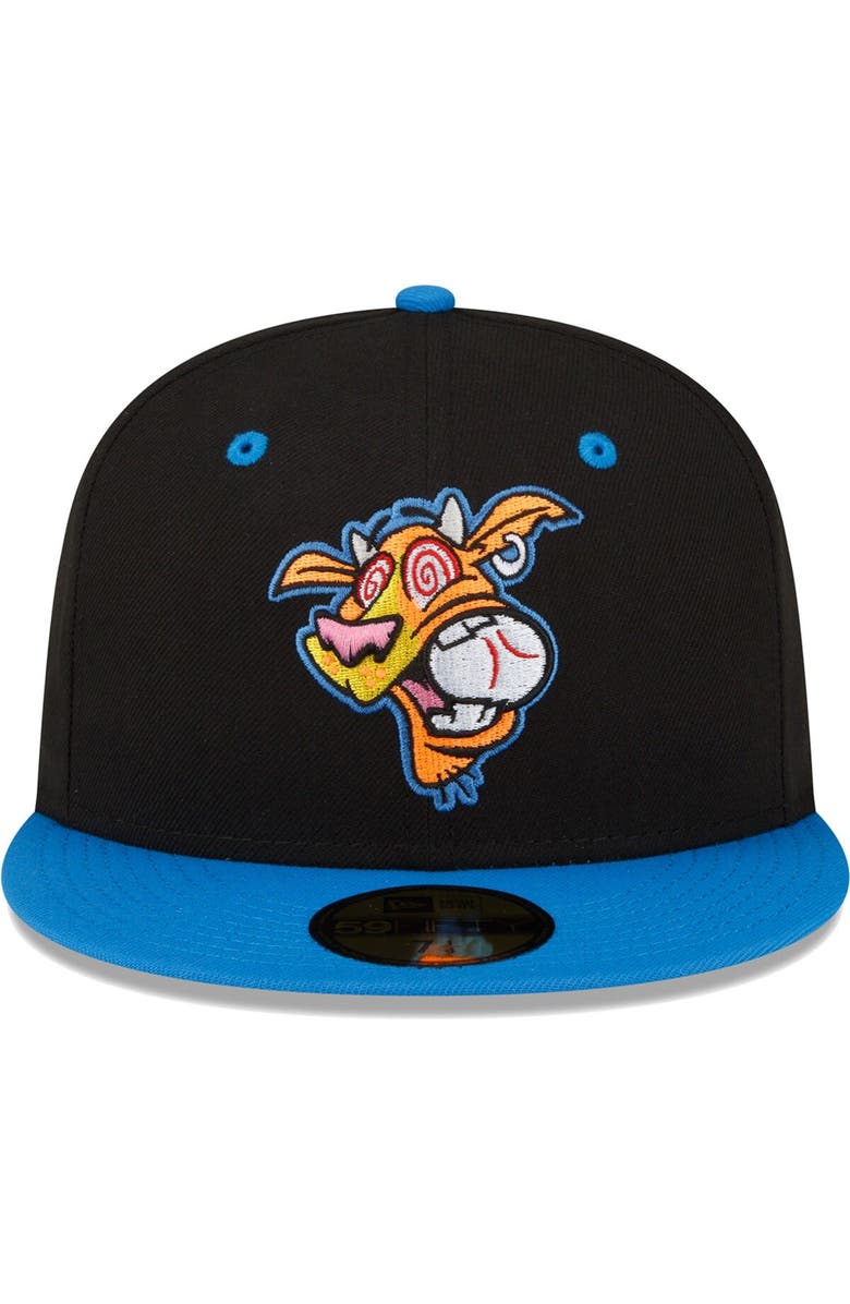 New Era Men's New Era Black/Blue Rocket City Trash Pandas Copa De La Diversion 59FIFTY Fitted Hat, Alternate, color, 