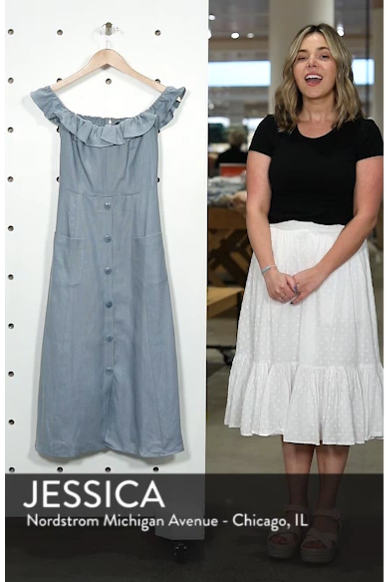 Hattie Off the Shoulder Linen Dress video