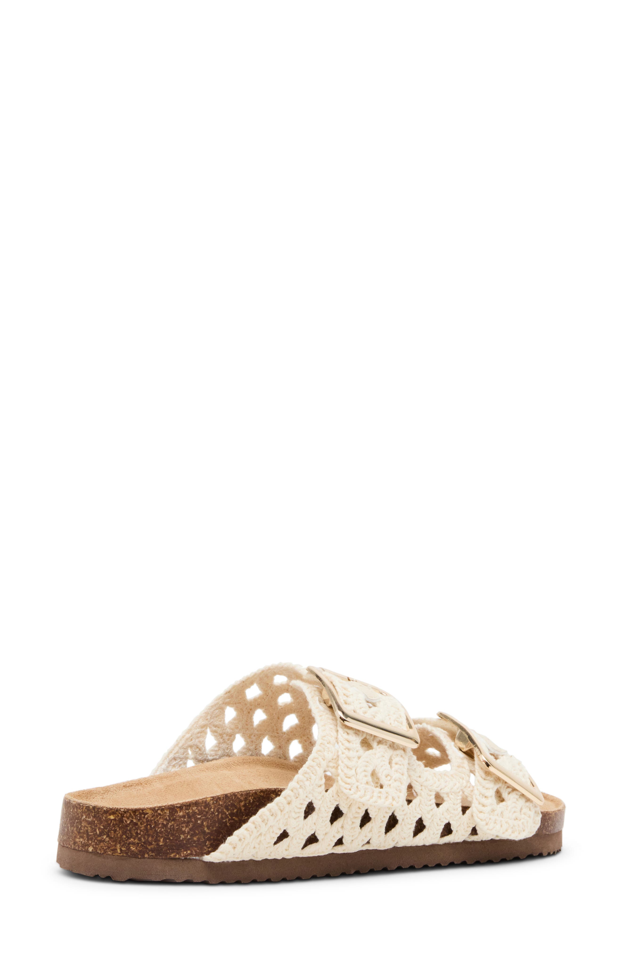 Madden Girl <p>Bodie Crochet Slide Sandal (Women) </p>, Alternate, color, Light Natural