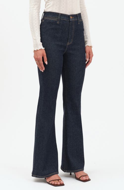 Daze Sunset High Waist Flare Jeans In Blue