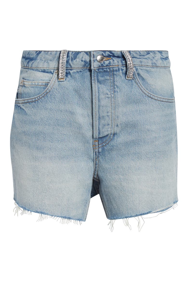 Crystal Belt Loop Relaxed Fit Cutoffs, Alternate, color, VINTAGE BLEACH BLUE