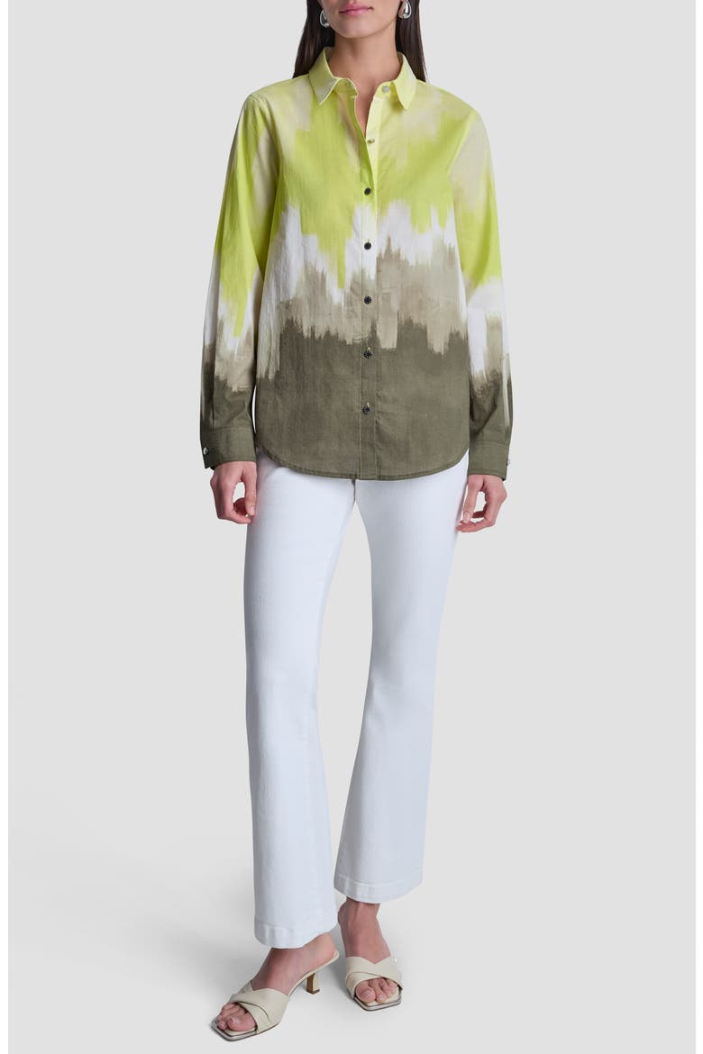 Ombré Cotton Voile Button-Up Shirt, Alternate, color, DAYBREAK HAZE
