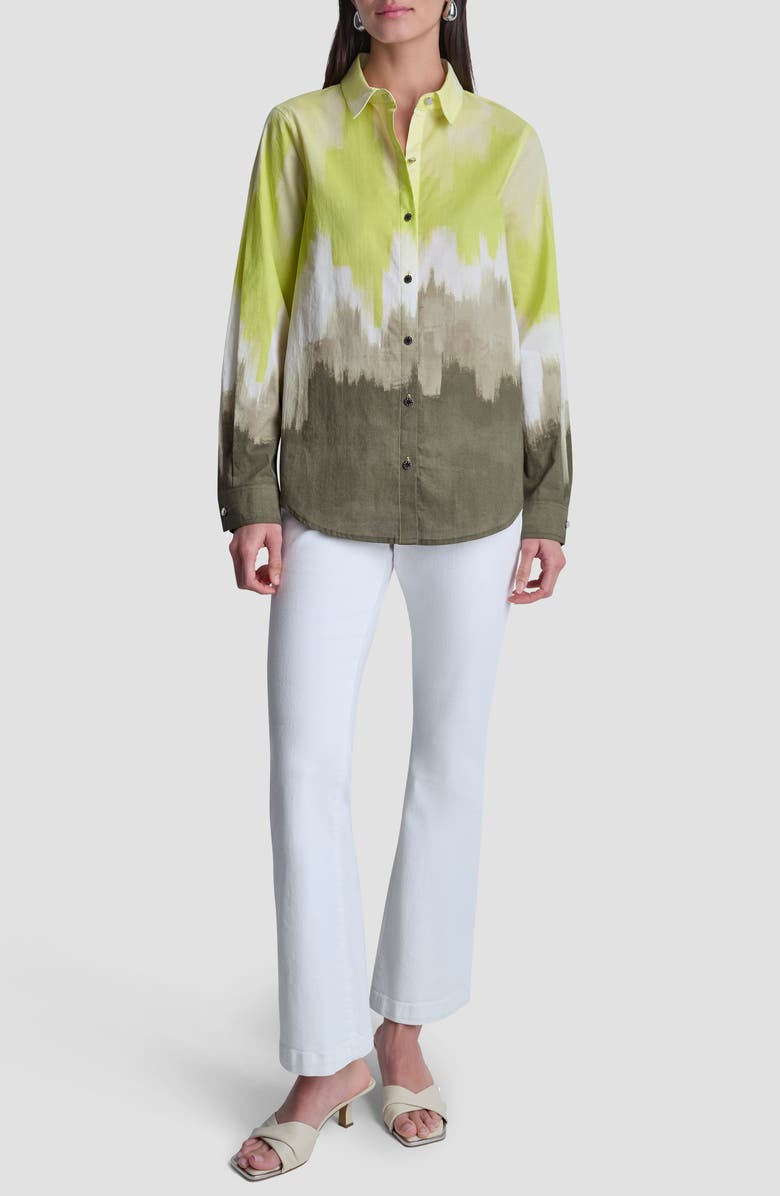 DKNY Ombré Cotton Voile Button-Up Shirt, Alternate, color, Daybreak Haze