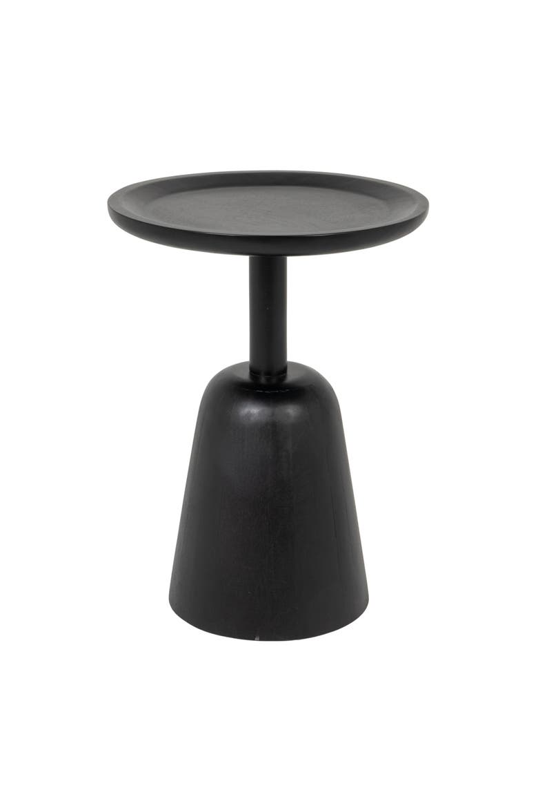 Round Pedestal Side Table, Main, color, Black