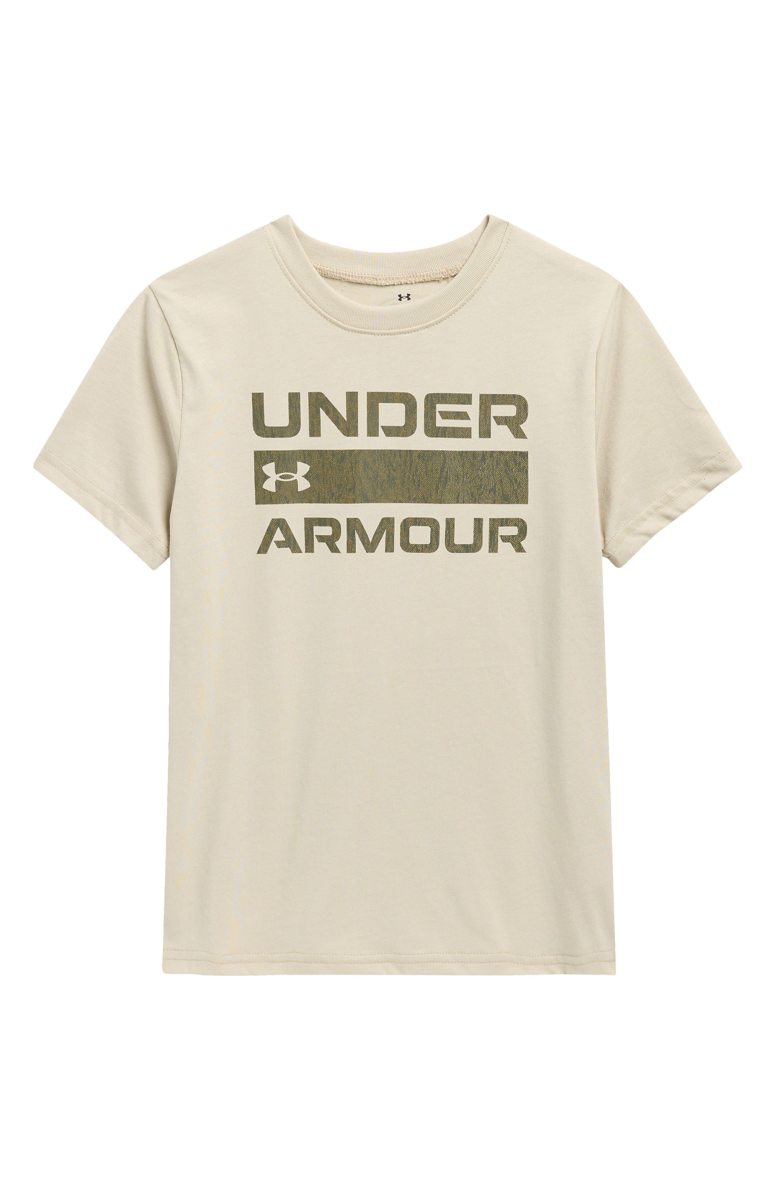 Under Armour Kids' UA Bark Stacked Logo Performance Graphic T-Shirt