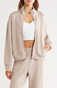 Z by Zella Whisper Knit Colorblock Track Jacket