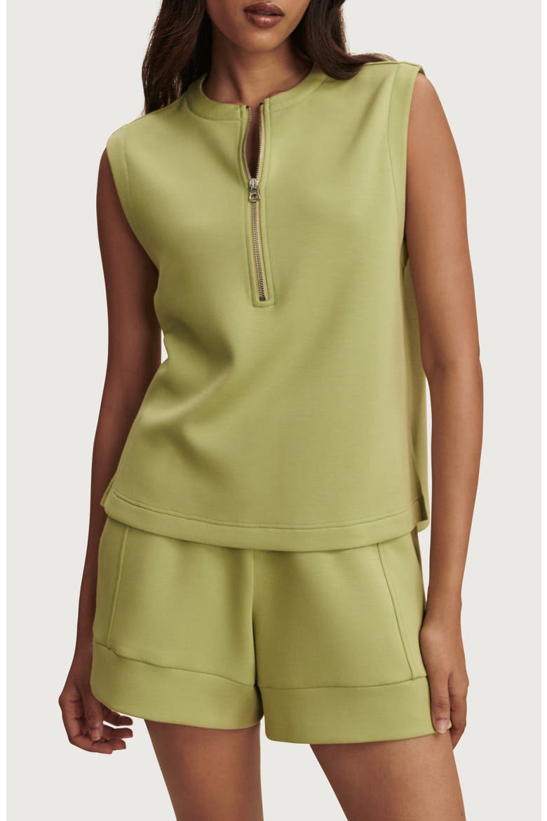 Simmons Half Zip Tank, Main, color, FERN