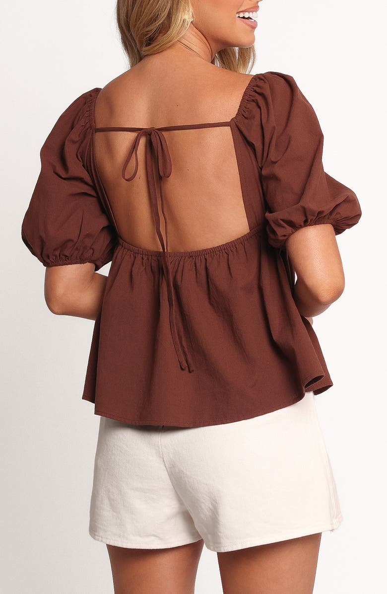 Petal 
Pup Jemima Puff Sleeve Smocked Cotton Babydoll Top, Alternate, color, 