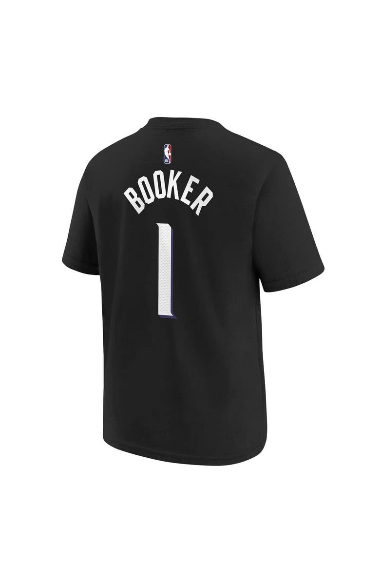 Jordan Brand Youth Jordan Brand Devin Booker Black Phoenix Suns Name & Number T-Shirt - Statement Edition, Alternate, color, Black