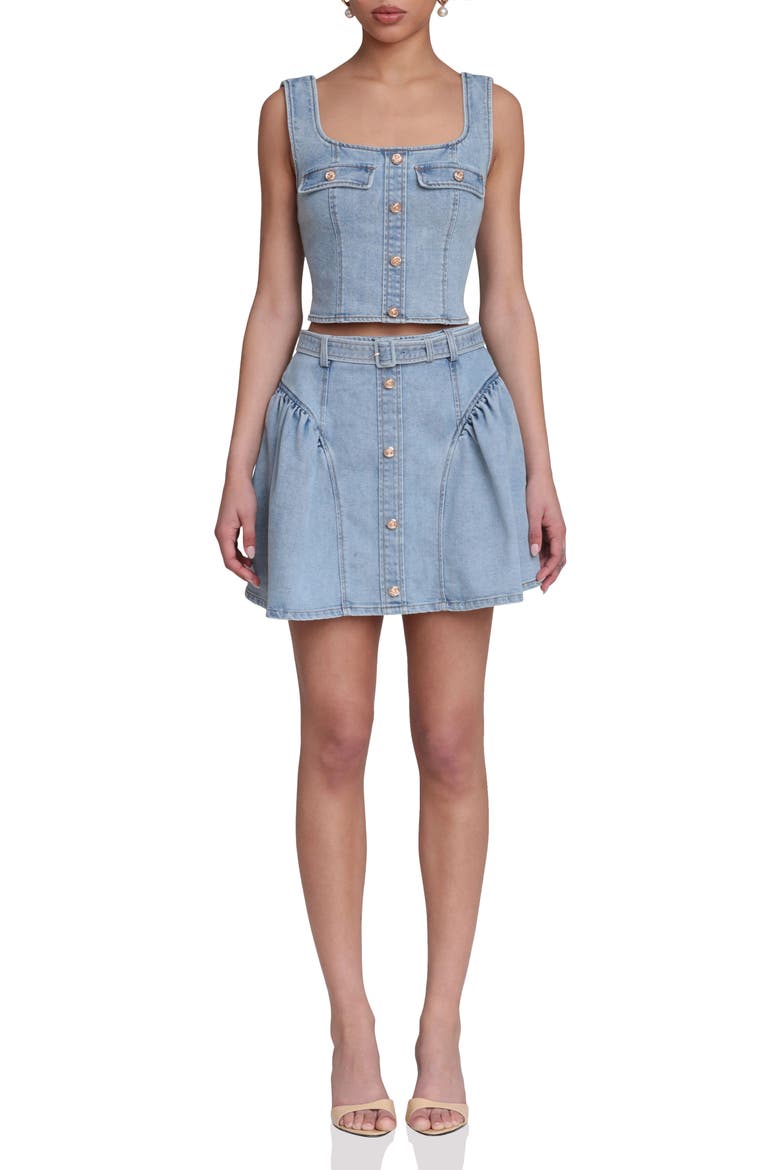 Denim crop Tank, Alternate, color, SATIN WASH