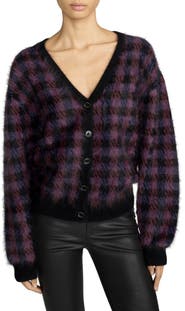 FRAME The Brushed Houndstooth Cardigan