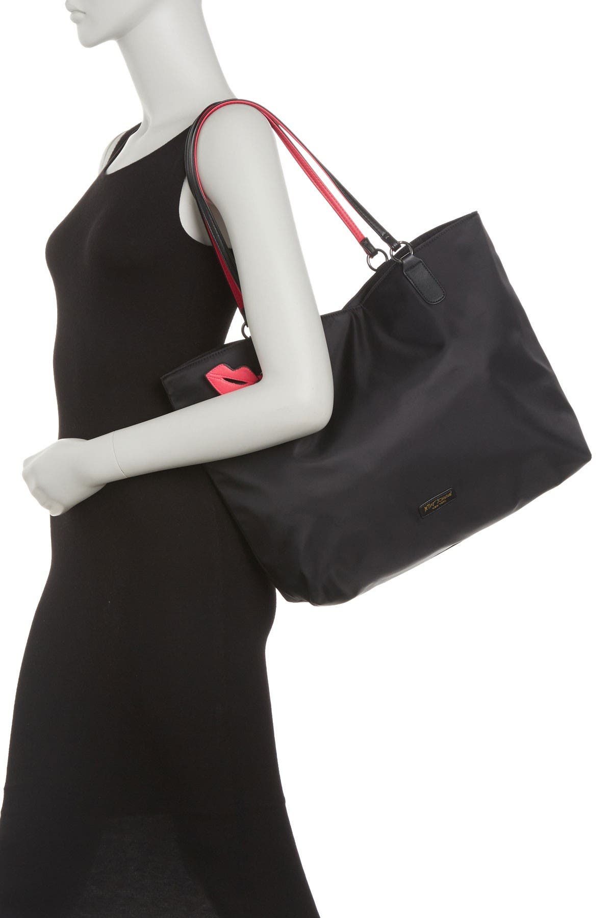 Betsey Johnson Kisses Tote Bag, Alternate, color, 