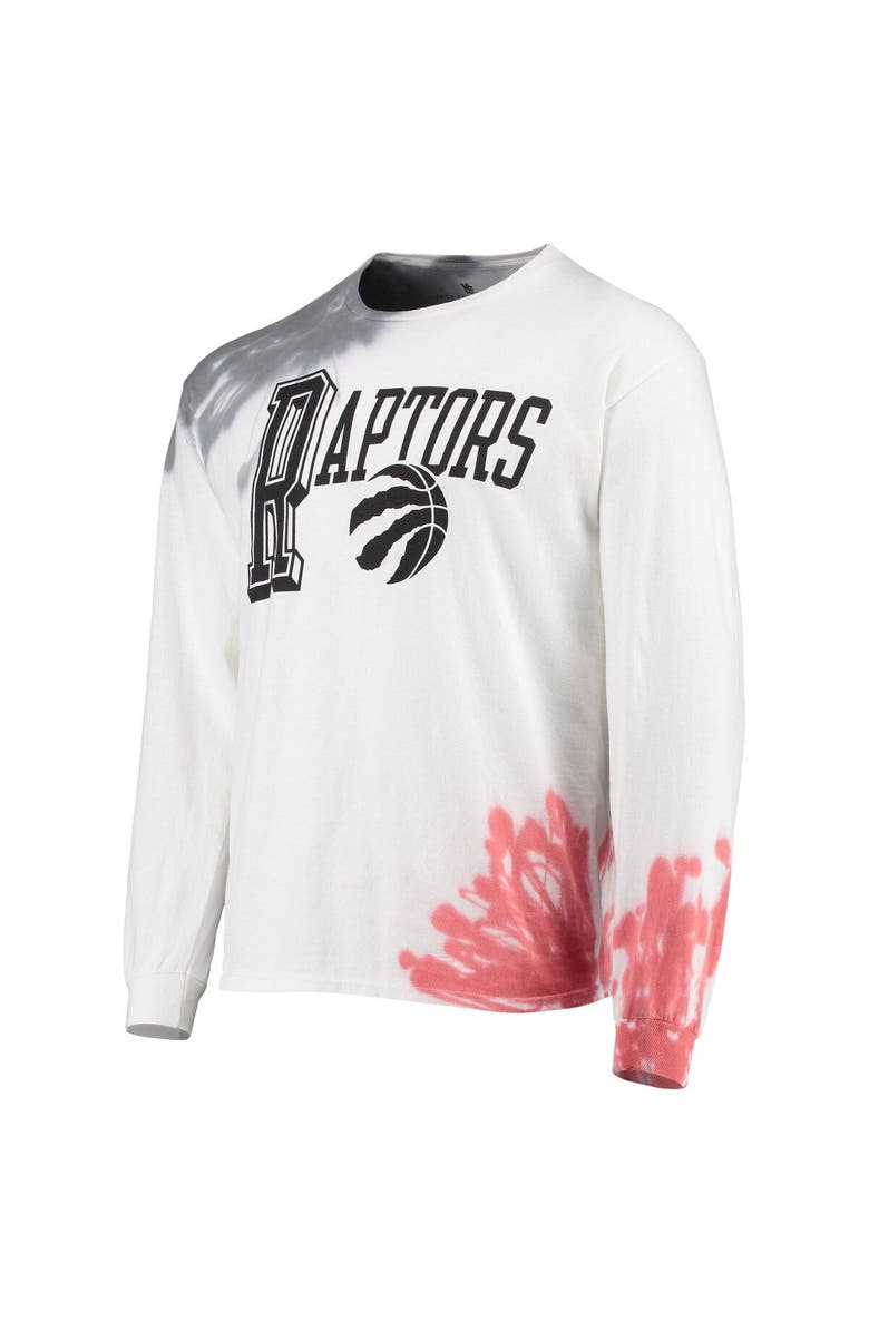 Junk Food Men's Junk Food White Toronto Raptors Tie-Dye Long Sleeve T-Shirt, Alternate, color, 