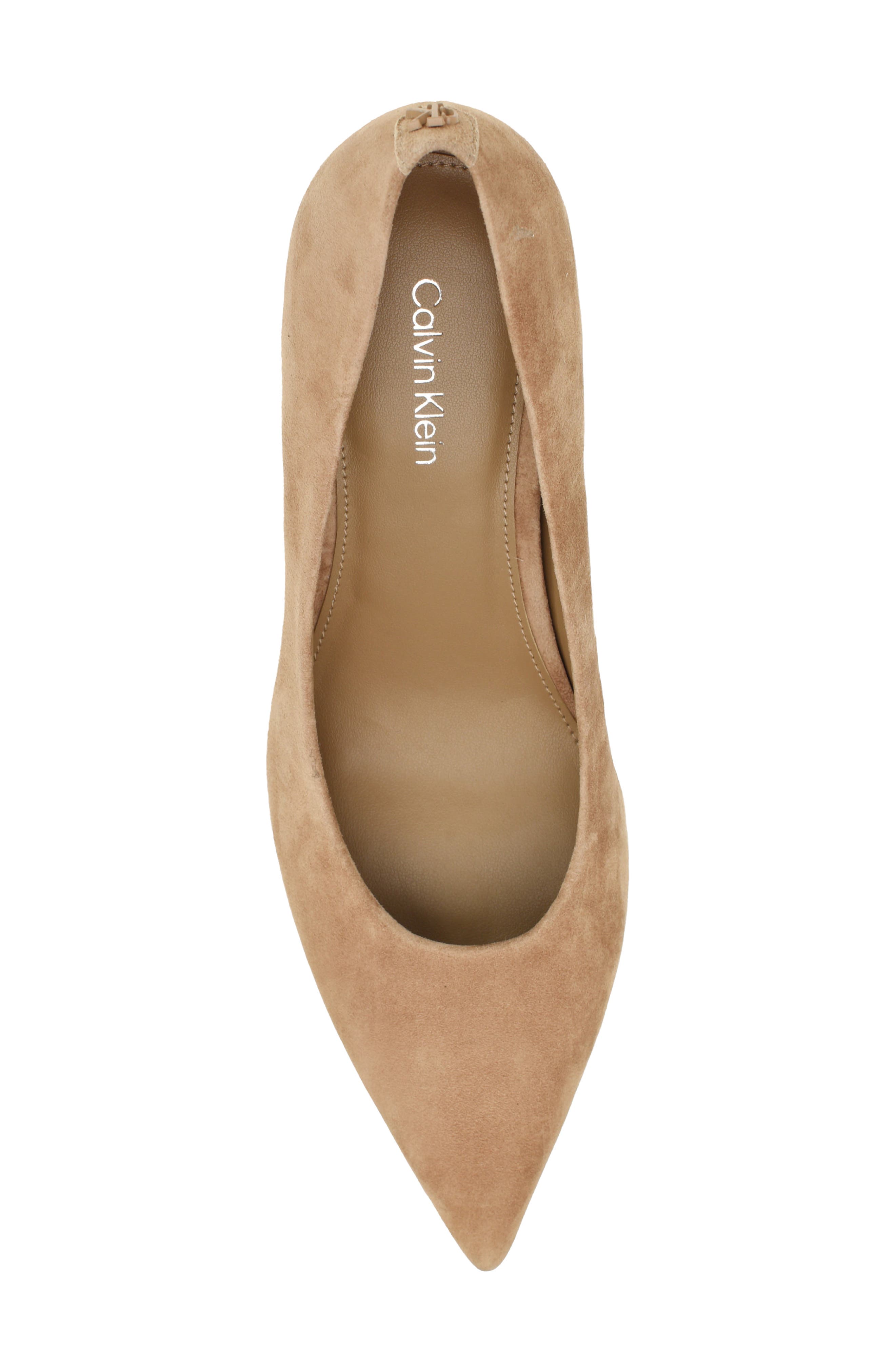 Bazey Leather Pump, Alternate, color, LIGHT NATURAL SUEDE