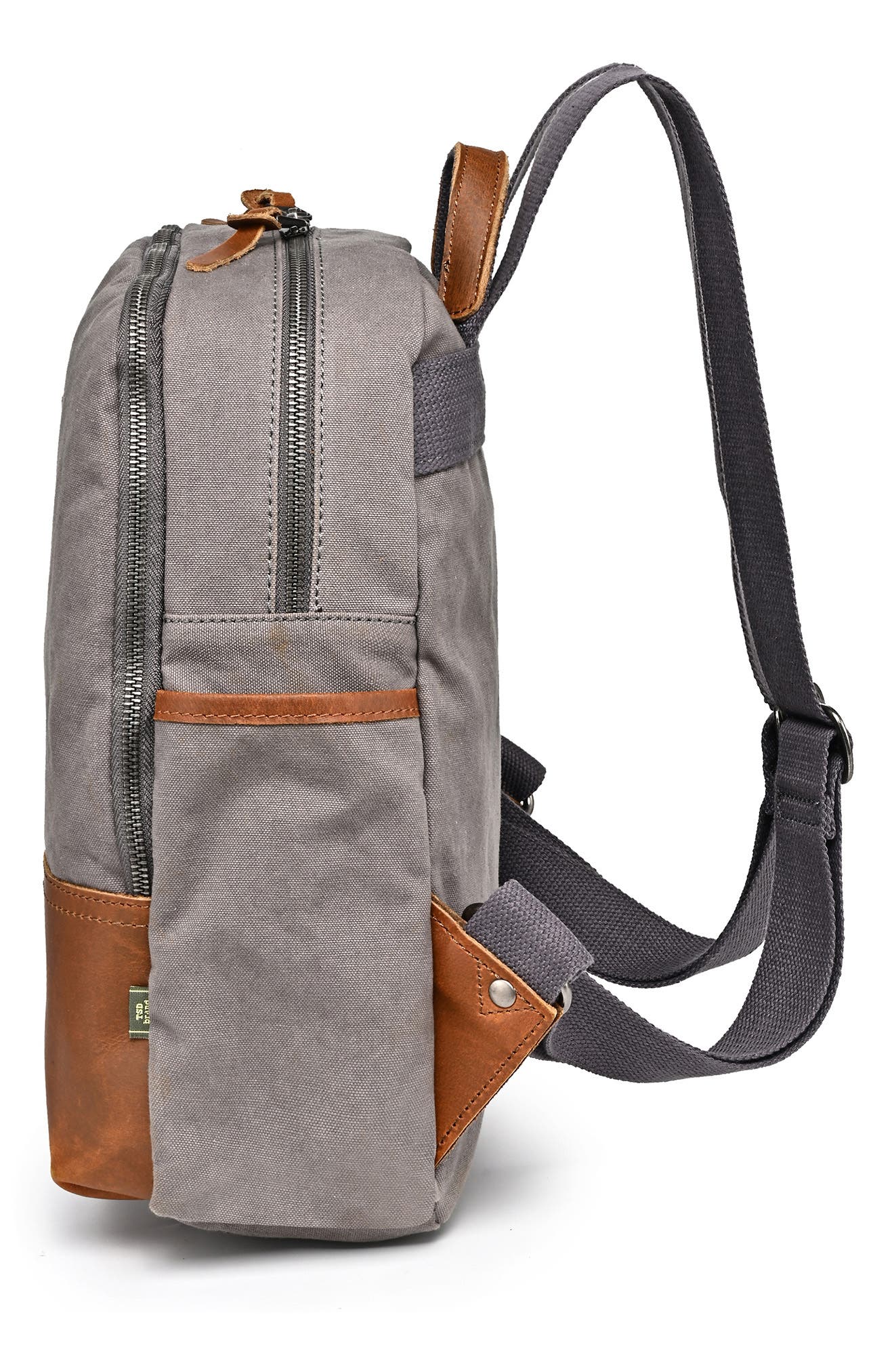 Magnolia Hill Canvas Backpack, Alternate, color, GREY
