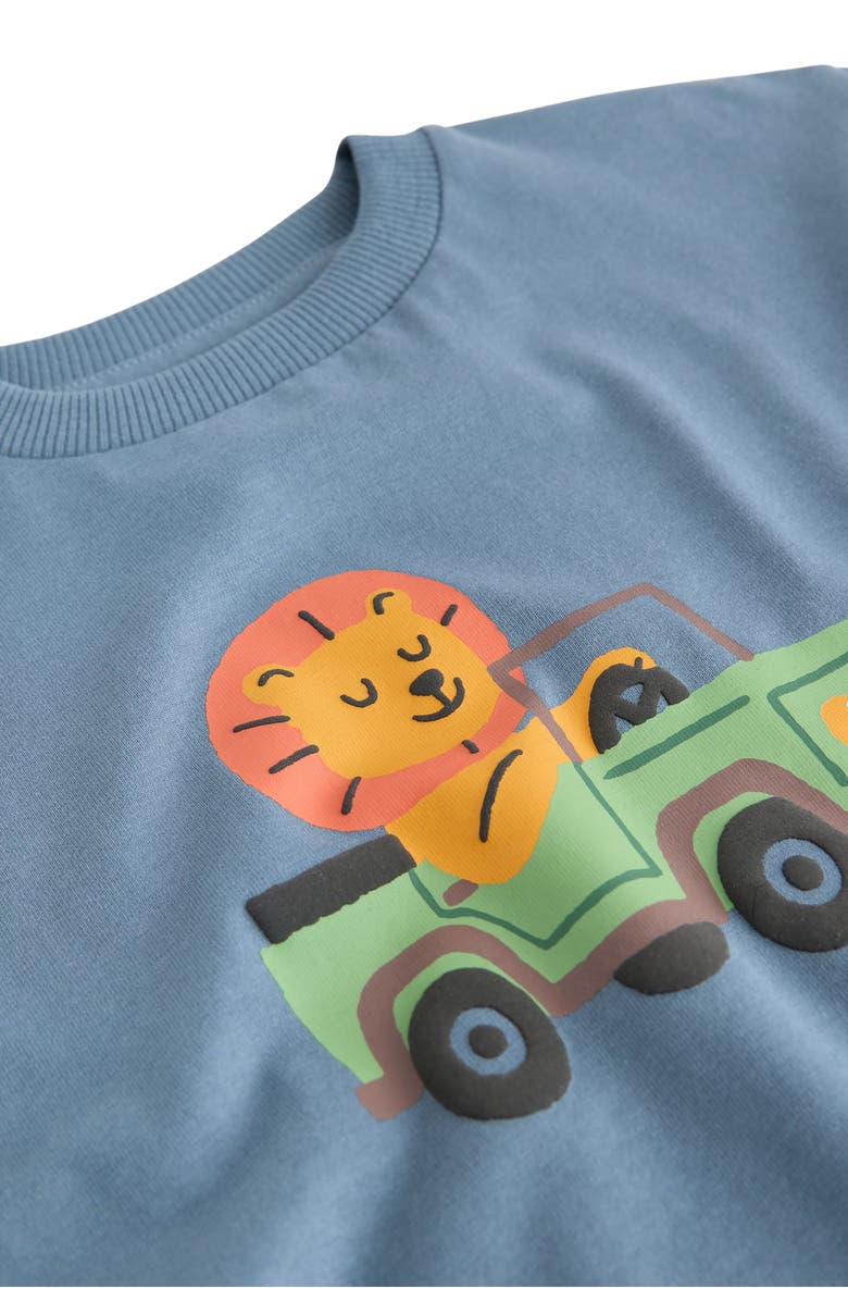 NEXT Kids' Lion Graphic Cotton T-Shirt, Alternate, color, Blue