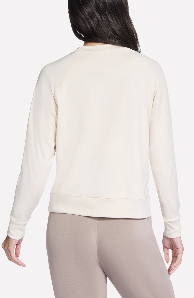 SKECHERS Skech-Dream Crewneck Sweatshirt, Alternate, color, Egret/ Ecru