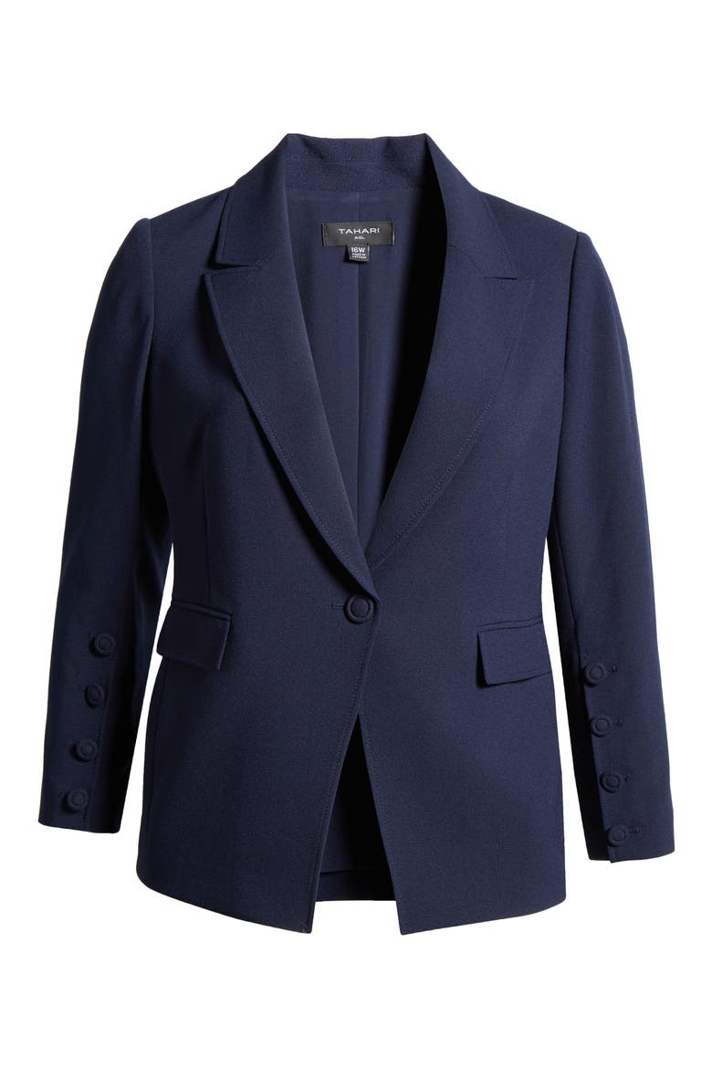 One-Button Blazer, Alternate, color, DEEP NAVY
