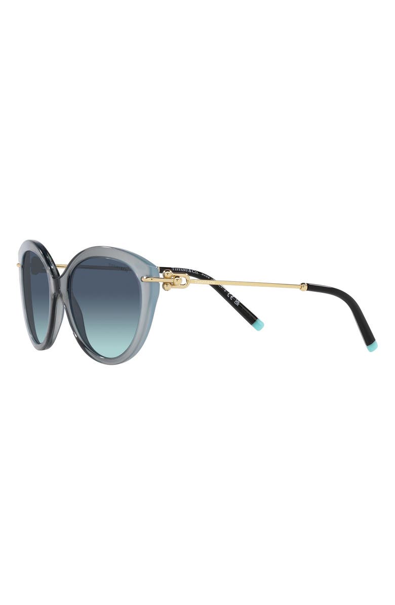 Tiffany & Co. 55mm Cat Eye Sunglasses, Alternate, color, Clear Blue Gradient