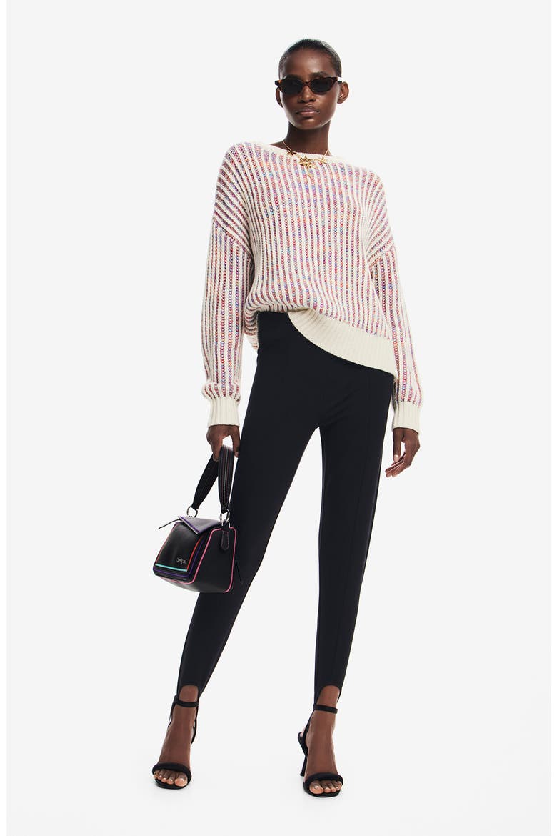 Whitehorse Marled Stripe Sweater, Alternate, color, WHITE