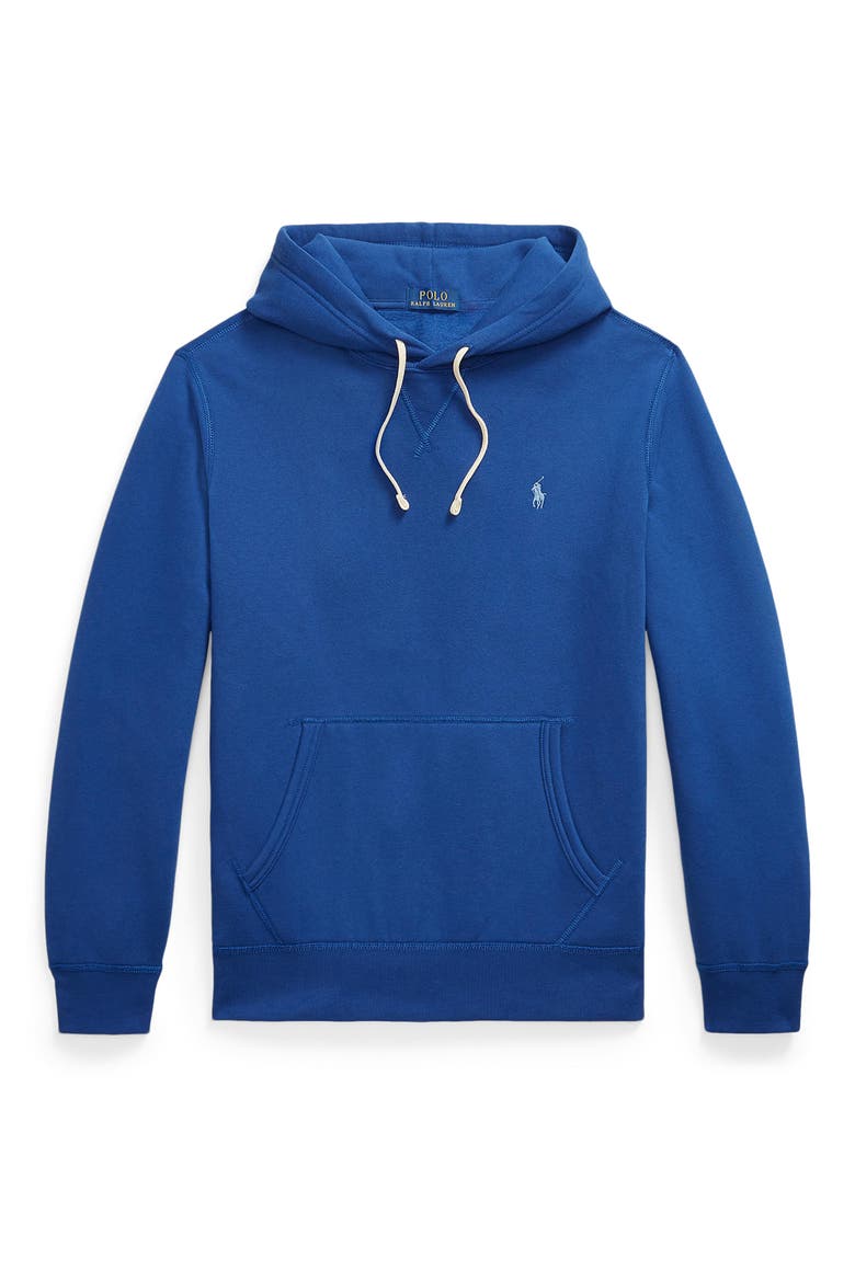 Polo Fleece Hoodie, Alternate, color, BLUE