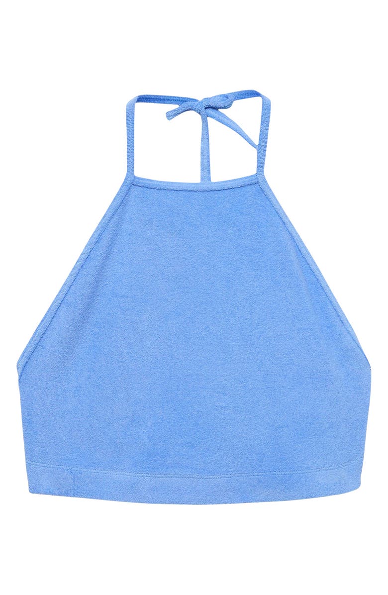 MANGO Cotton Terry Crop Halter Top, Alternate, color, 