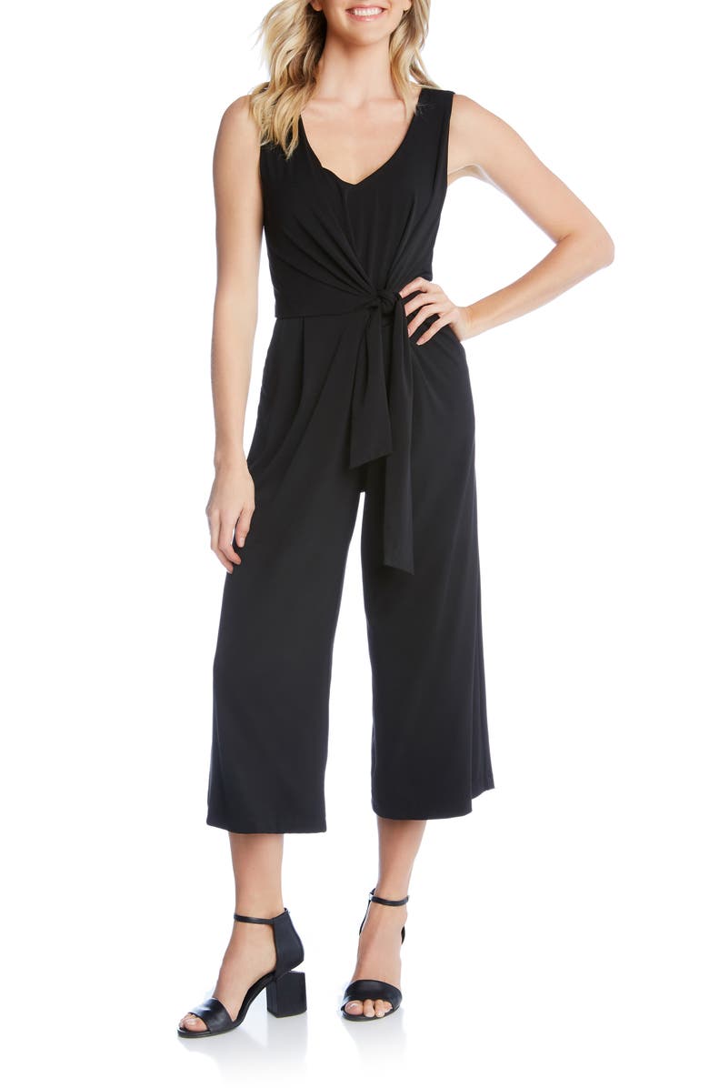 Karen Kane Sleeveless Tie Waist Jumpsuit, Alternate, color,